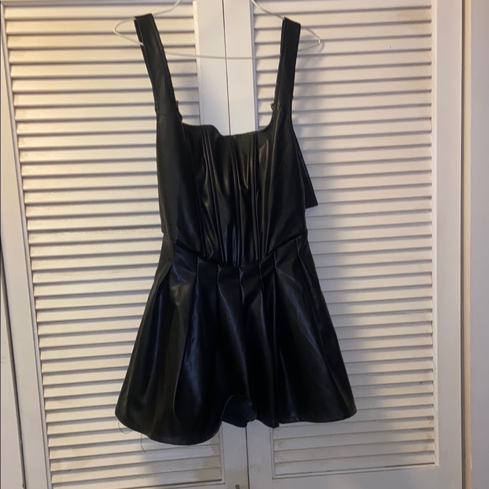 AKIRA Black Ruffled Ruched Mini Dress - Picture 4 of 4